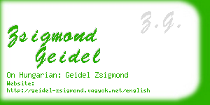 zsigmond geidel business card